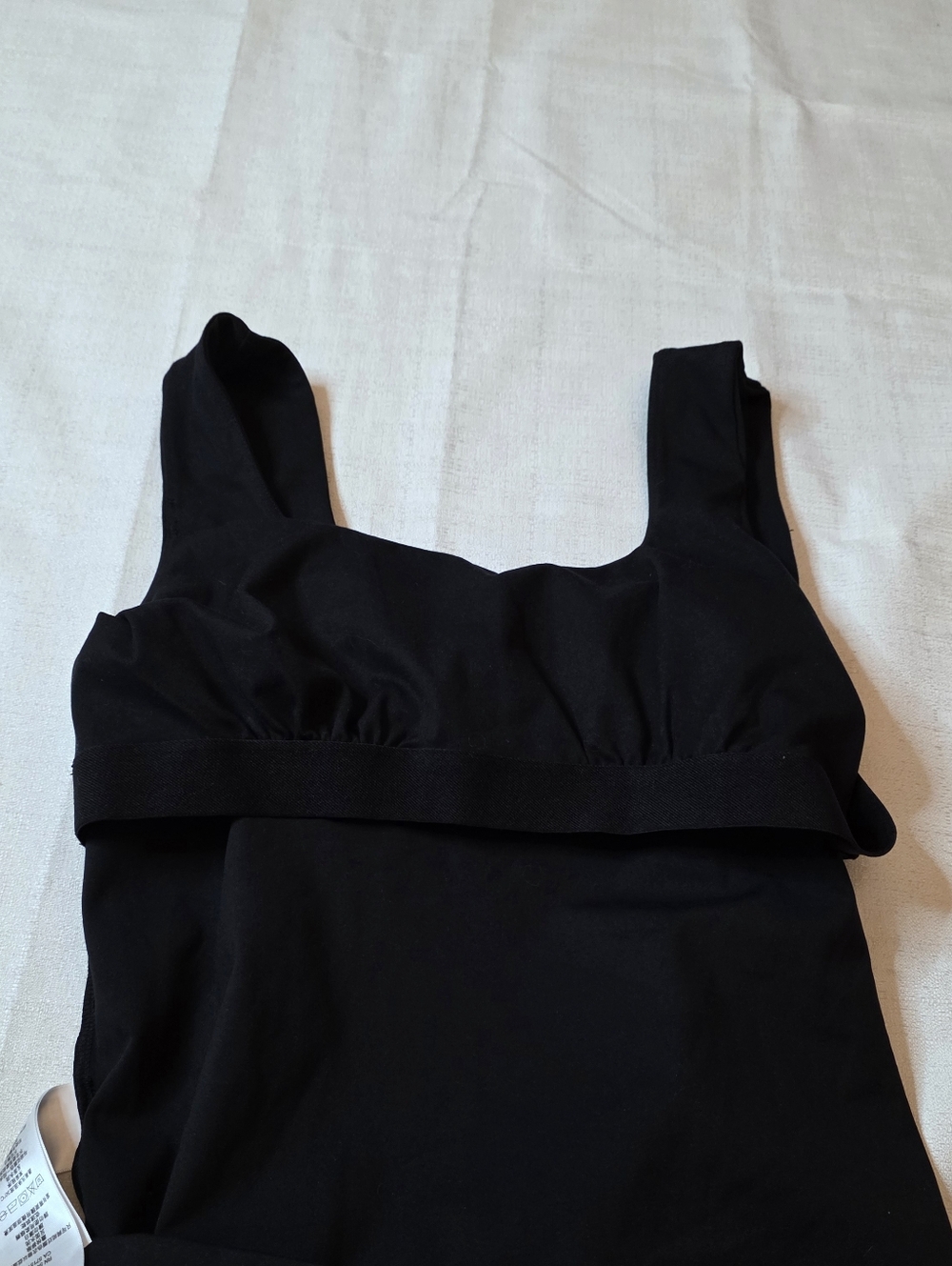 DKNY Sport Black Square Neck Cropped Shelf Bra Tank Streetwear Sporty Size XL - Picture 2 of 11